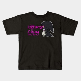 Your Anxiety is Lying to You Grim Reaper Kids T-Shirt